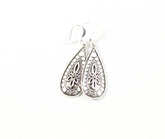 Amelia Teardrop Earrings in Antique Gold Copper or Silver Toned Dangle Earrings